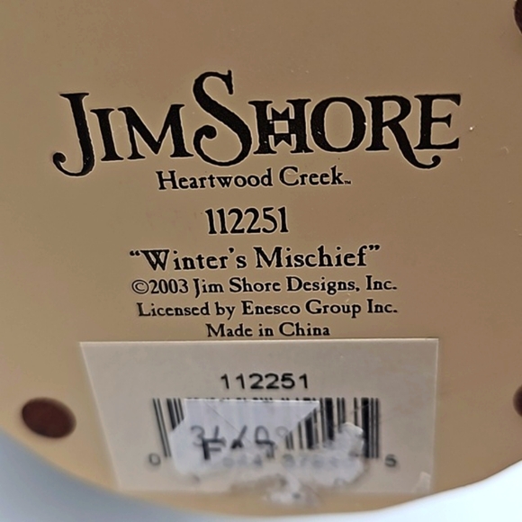 JIM SHORE "Winter's Mischief" Snowman w/snowball figurine - Picture 9 of 14